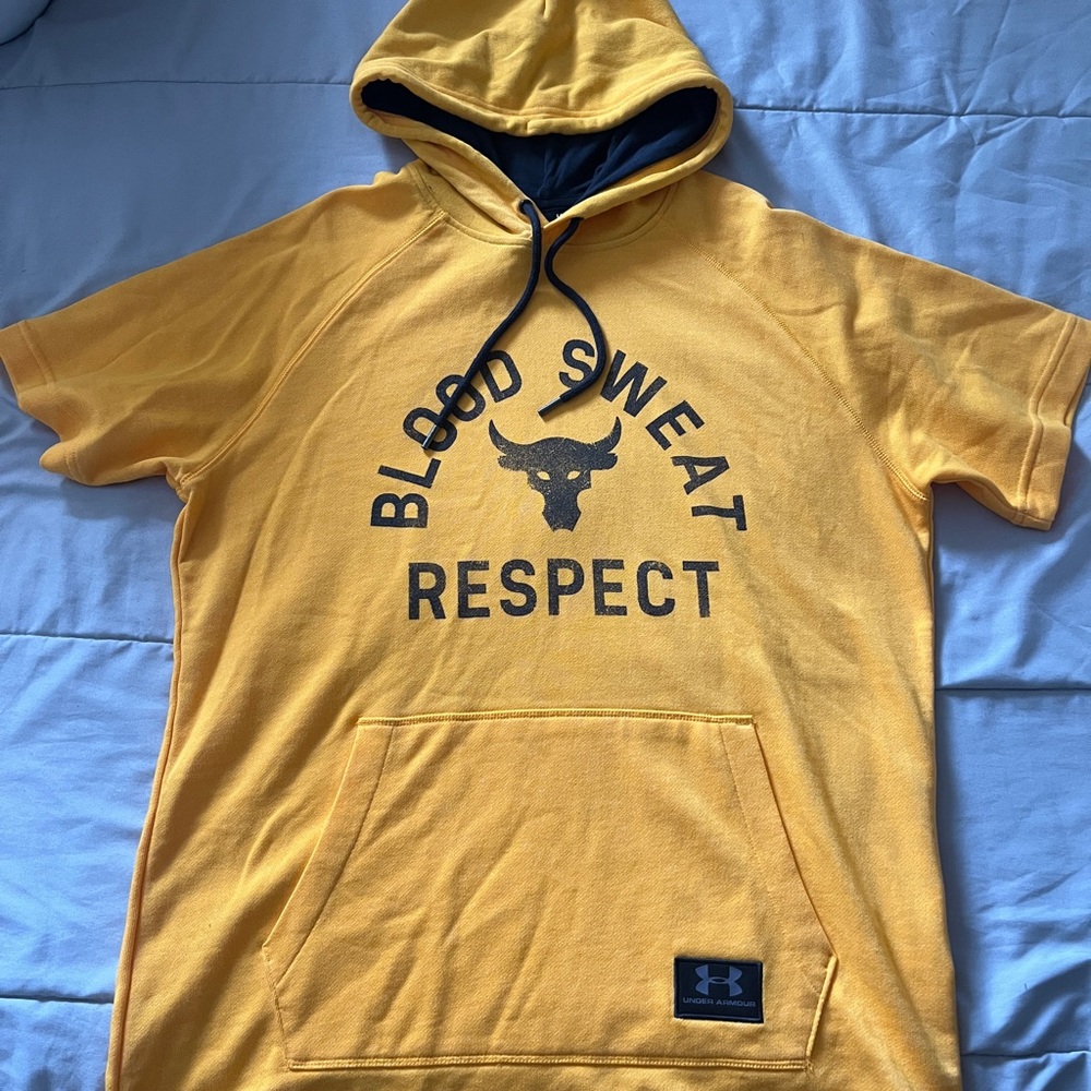 Under Armour Mustard Hoodie with Logo Patch